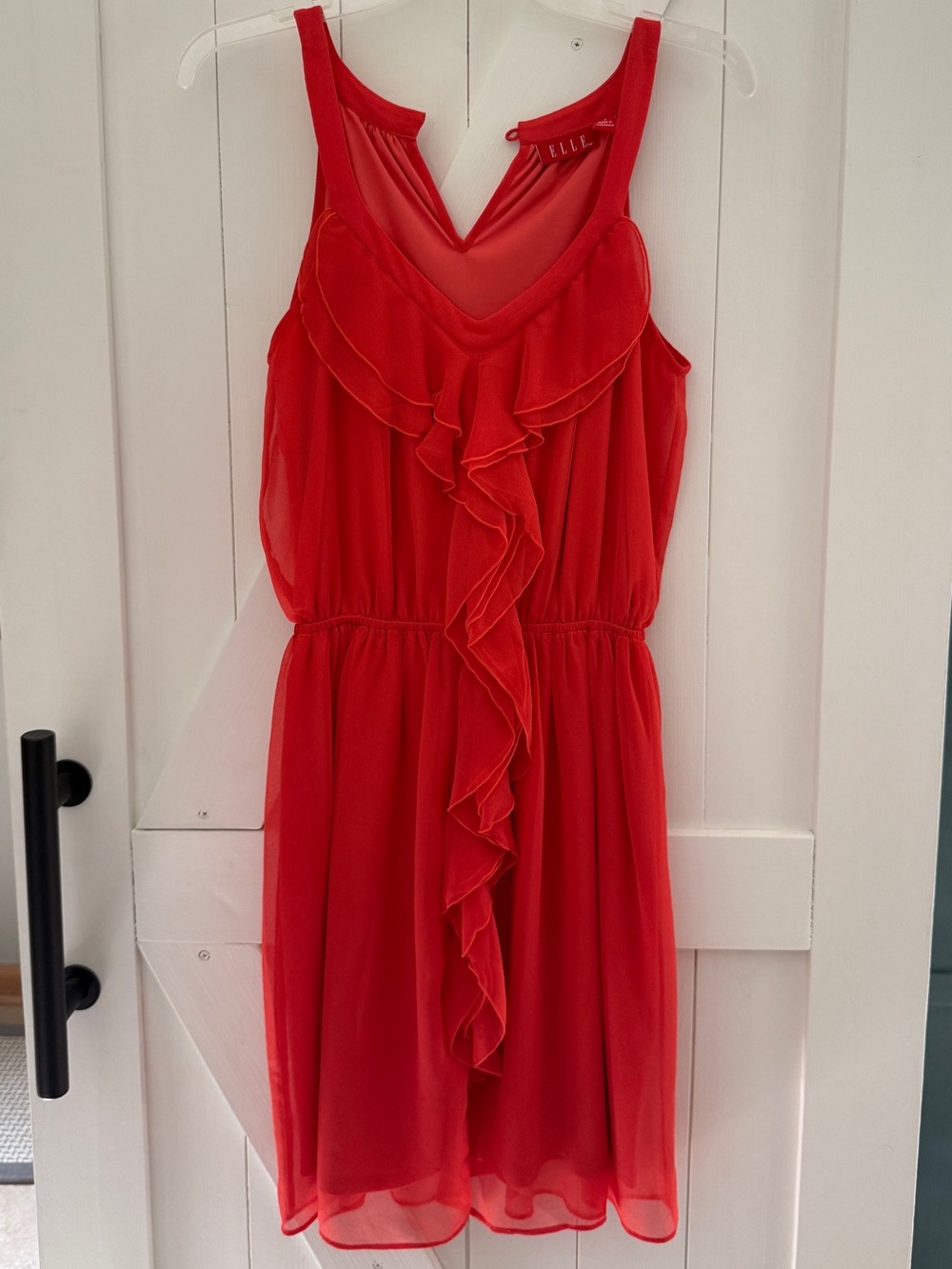 Elle Vibrant Red Ruffle Maxi Dress